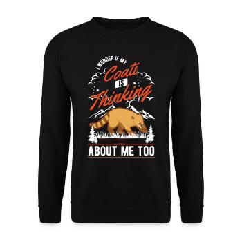 Coati Gift Coati Proboscis Bear - Unisex Sweatshirt - black - Front - Alina (178cm) & Michal (187cm)