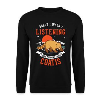 Coati Gift Proboscis Bear Coati - Unisex Sweatshirt - black - Front - Alina (178cm) & Michal (187cm)