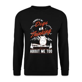 Degu Owner Shrub Rat Forest Degu - Unisex Sweatshirt - black - Front - Alina (178cm) & Michal (187cm)