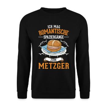 Leberkas Leberkäse Fleischkäse - Unisex Pullover - Schwarz - Vorne - Alina (178cm) & Michal (187cm)