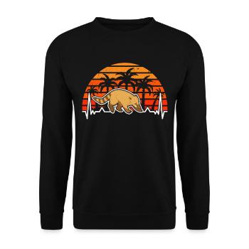 Coati Heartbeat Coati - Sweat-shirt Unisexe - noir - Devant - Alina (178cm) & Michal (187cm)