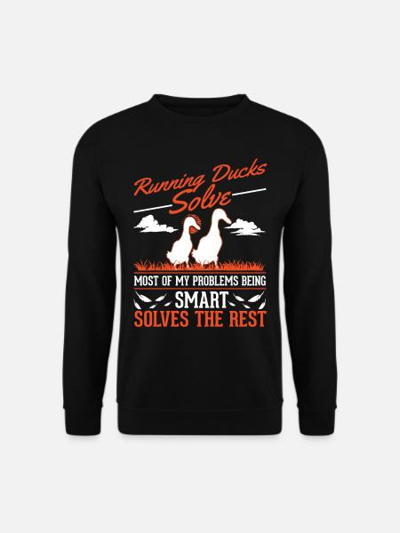 Indian Runner Duck Gift Running Duck - Unisex Sweatshirt - black
