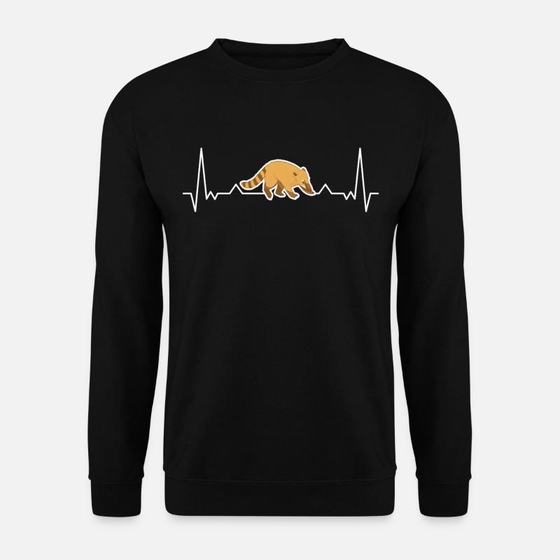 Coati Heartbeat Coati - Unisex Sweatshirt - black