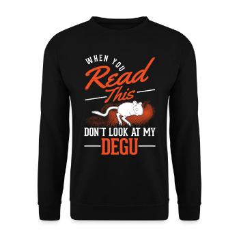 Degu Gift Shrub Rat Forest Degu - Unisex Sweatshirt - black - Front - Alina (178cm) & Michal (187cm)