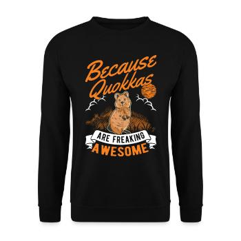Quokka Gift Kangourou à queue courte - Sweat-shirt Unisexe - noir - Devant - Alina (178cm) & Michal (187cm)