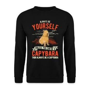 Soyez toujours vous-même Capybara Wasserschwein Capibara - Sweat-shirt Unisexe - noir - Devant - Alina (178cm) & Michal (187cm)