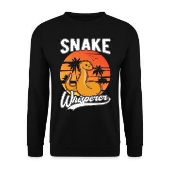 Serpents Chuchoteur Amoureux des Serpents - Sweat-shirt Unisexe - noir - Devant - Alina (178cm) & Michal (187cm)