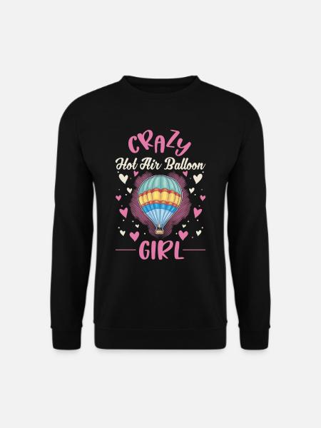 Verrücktes Heißluftballon Mädchen - Unisex Pullover - Schwarz