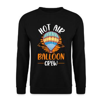 Hot Air Balloon Crew Hot Air Balloon Ride - Unisex Sweatshirt - black - Front - Alina (178cm) & Michal (187cm)