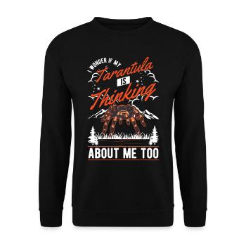 Tarantula Spider Tarantula - Unisex Sweatshirt - black - Front - Alina (178cm) & Michal (187cm)