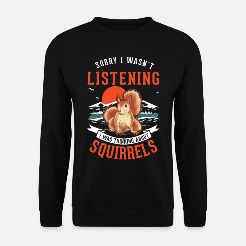 Eichhörnchen Geschenk Grauhörnchen Squirrel - Unisex Pullover - Schwarz