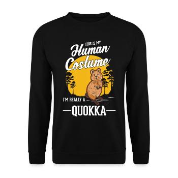 Quokka Halloween Kangourou à queue courte - Sweat-shirt Unisexe - noir - Devant - Alina (178cm) & Michal (187cm)