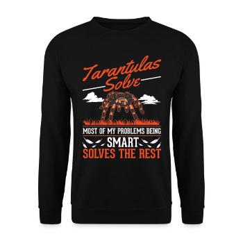 Tarantula Spider Tarantula - Unisex Sweatshirt - black - Front - Alina (178cm) & Michal (187cm)