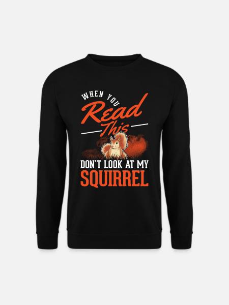 Squirrel Gift Grey Squirrel - Unisex Sweatshirt - black