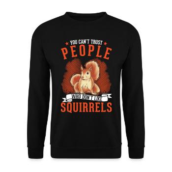 Écureuil cadeau écureuil gris - Sweat-shirt Unisexe - noir - Devant - Alina (178cm) & Michal (187cm)