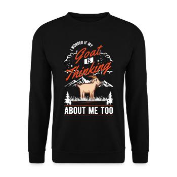 Chèvres Cadeau Chèvre Hôte Chèvre - Sweat-shirt Unisexe - noir - Devant - Alina (178cm) & Michal (187cm)