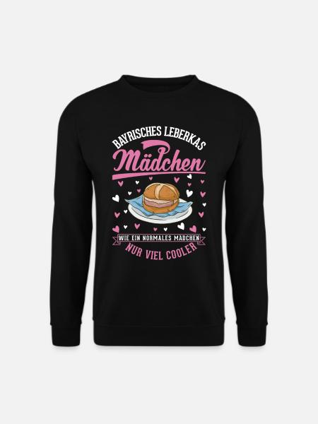 Leberkas Mädchen Leberkäse Fleischkäse - Unisex Pullover - Schwarz