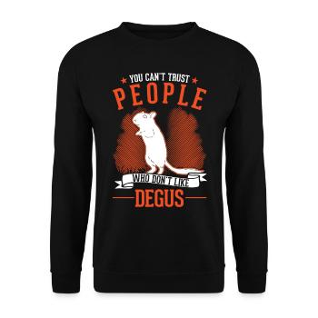 Degu Gift Shrub Rat Forest Degu - Unisex Sweatshirt - black - Front - Alina (178cm) & Michal (187cm)