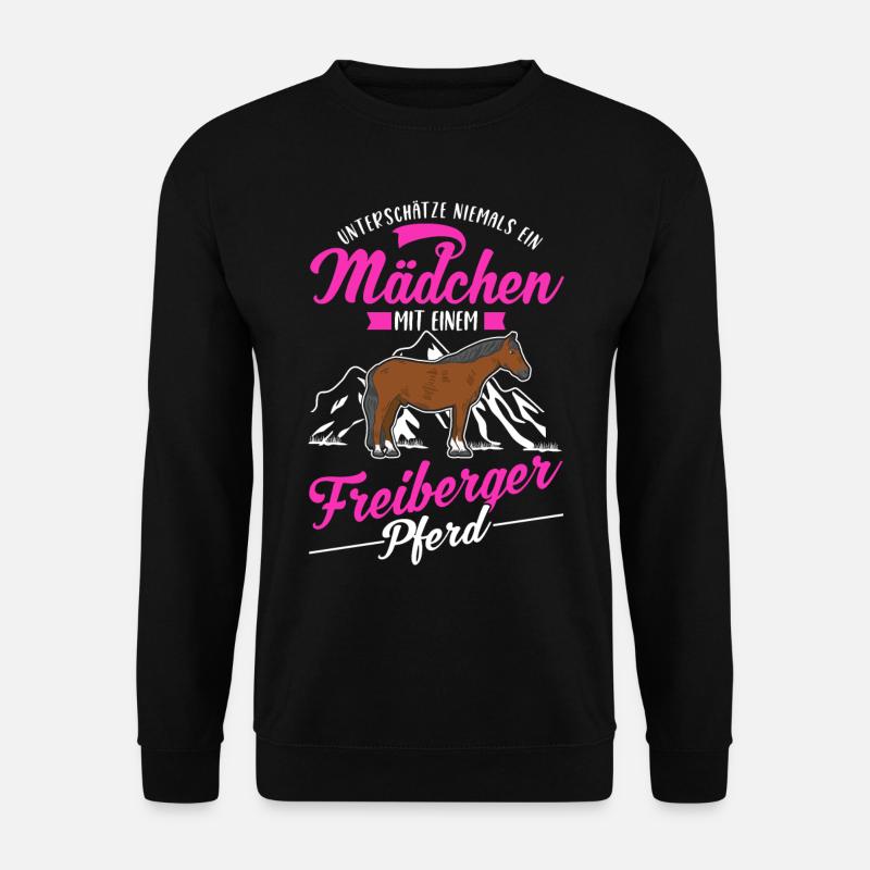 Freiberger Pferd Mädchen - Unisex Pullover - Schwarz