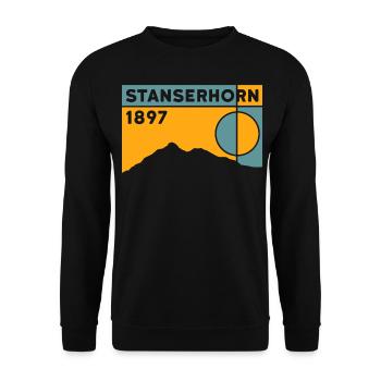 Stanserhorn 1897 Stans randonnée randonnée souvenir - Sweat-shirt Unisexe - noir - Devant - Alina (178cm) & Michal (187cm)