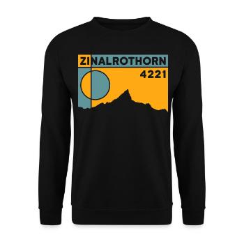 Zinalrothorn Randonnée Alpinisme Tour Ascension Souvenir - Sweat-shirt Unisexe - noir - Devant - Alina (178cm) & Michal (187cm)