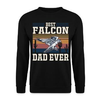 Bester Faken Vater Falken Papa Falknerei - Unisex Pullover - Schwarz - Vorne - Alina (178cm) & Michal (187cm)