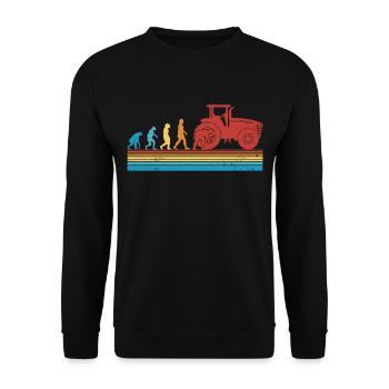 Évolution de la mécanique de machinerie agricole - Sweat-shirt Unisexe - noir - Devant - Alina (178cm) & Michal (187cm)