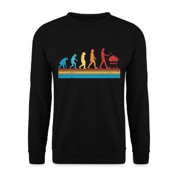 Grill Evolution Bratwurst Grillen - Unisex Pullover - Schwarz - Vorne - Alina (178cm) & Michal (187cm)