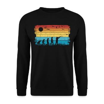Clay Pigeon Shooting Evolution - Unisex Sweatshirt - black - Front - Alina (178cm) & Michal (187cm)