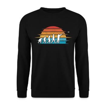 Clay Pigeon Shooting Evolution - Unisex Sweatshirt - black - Front - Alina (178cm) & Michal (187cm)