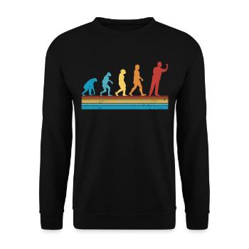 Dart Evolution Darter Dartpfeile - Unisex Pullover - Schwarz - Vorne - Alina (178cm) & Michal (187cm)