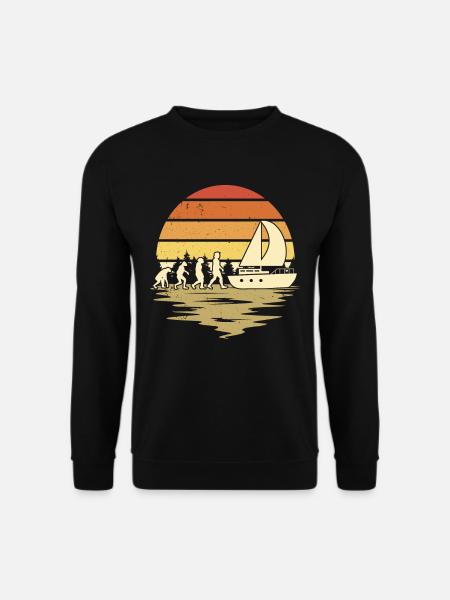 Segelboot Evolution Kapitän Segler Schiff - Unisex Pullover - Schwarz