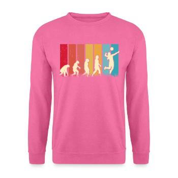 Volleyball Evolution Volleyballspieler - Unisex Pullover - Pink - Vorne