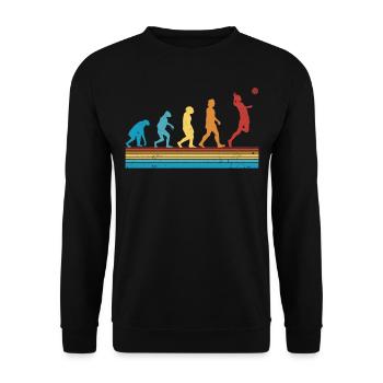 Volleyball Evolution Volleyballspieler - Unisex Pullover - Schwarz - Vorne - Alina (178cm) & Michal (187cm)