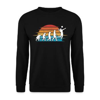 Volleyball Evolution Volleyballspieler - Unisex Pullover - Schwarz - Vorne - Alina (178cm) & Michal (187cm)