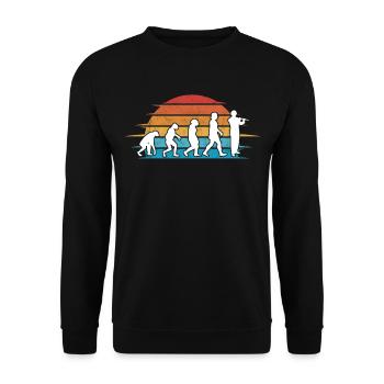 Flute Evolution Flute Flautist - Unisex Sweatshirt - black - Front - Alina (178cm) & Michal (187cm)