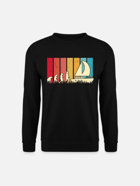 Segelboot Evolution Kapitän Segler Schiff - Unisex Pullover - Schwarz