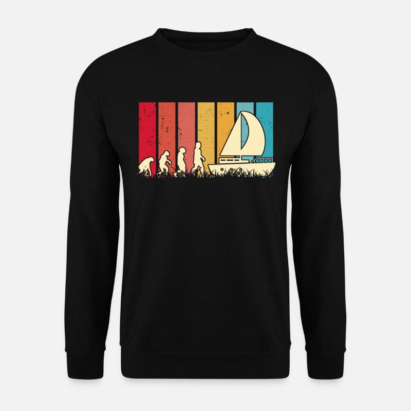 Segelboot Evolution Kapitän Segler Schiff - Unisex Pullover - Schwarz