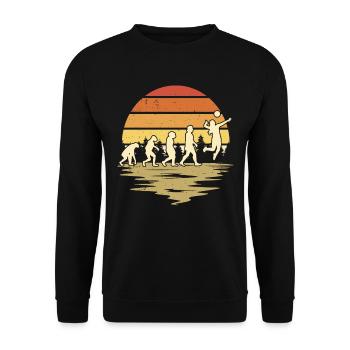 Volleyball Evolution Volleyballspieler - Unisex Pullover - Schwarz - Vorne - Alina (178cm) & Michal (187cm)
