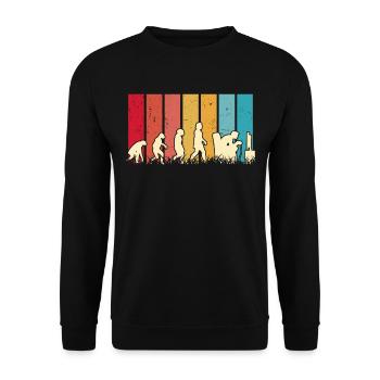 Gamer Evolution Gaming Zocken Video Game - Unisex Pullover - Schwarz - Vorne - Alina (178cm) & Michal (187cm)