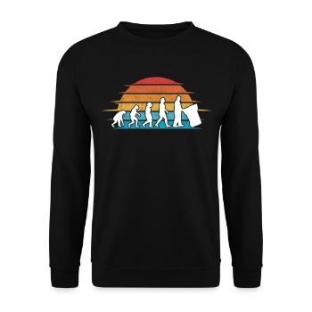 Garbage Man Evolution Garbage Truck - Unisex Sweatshirt - black - Front - Alina (178cm) & Michal (187cm)