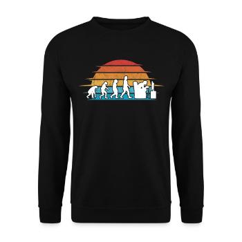 Gamer Evolution Gaming Zocken Video Game - Unisex Pullover - Schwarz - Vorne - Alina (178cm) & Michal (187cm)