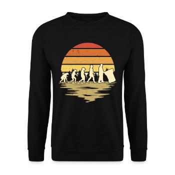 Garbage Man Evolution Garbage Truck - Unisex Sweatshirt - black - Front - Alina (178cm) & Michal (187cm)