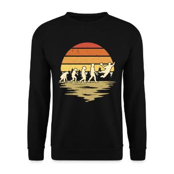 Handballer Evolution Handballteam - Unisex Pullover - Schwarz - Vorne - Alina (178cm) & Michal (187cm)