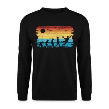 Handballer Evolution Handballteam - Unisex Pullover - Schwarz - Vorne - Alina (178cm) & Michal (187cm)