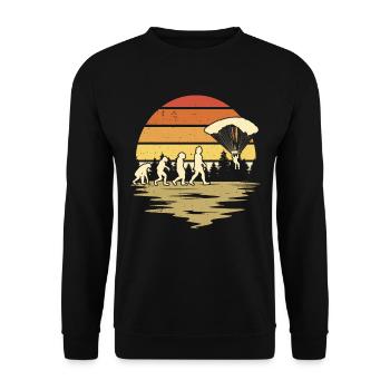 Parachutist EvolutionSkydive Skydive - Unisex Sweatshirt - black - Front - Alina (178cm) & Michal (187cm)