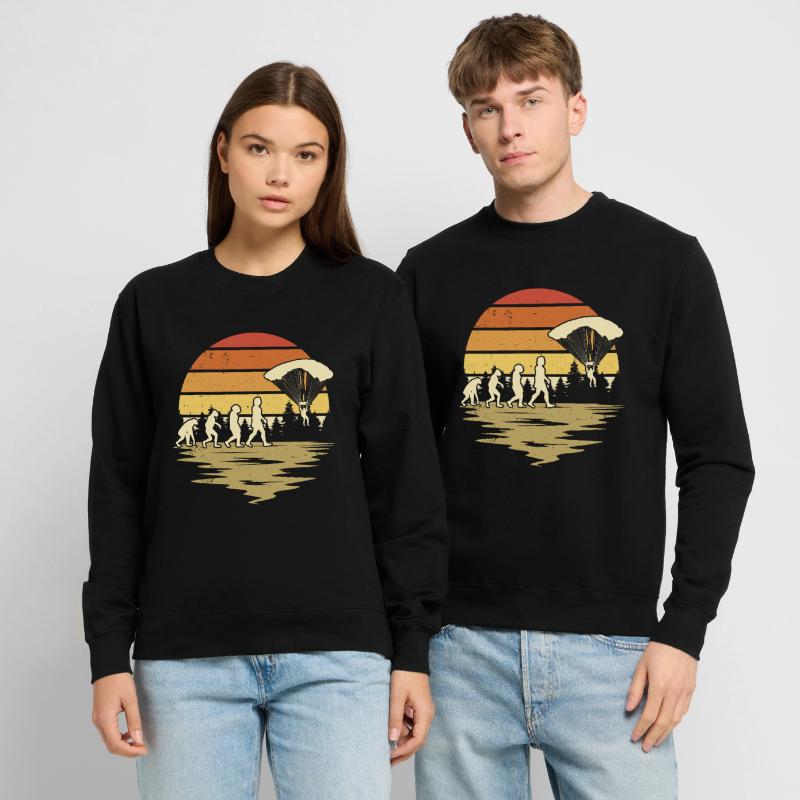 Fallschirmspringer EvolutionFallmschirm Skydive Unisex Pullover