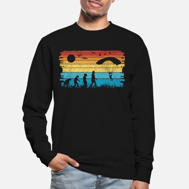 Fallschirmspringer EvolutionFallmschirm Skydive Unisex Pullover