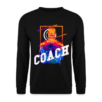 Trainer Coach Training Training Sport Team - Unisex Sweatshirt - black - Front - Alina (178cm) & Michal (187cm)