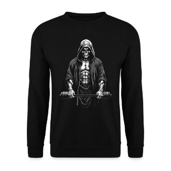 Grim Reaper Bodybuilder Fitness Design - Sweat-shirt Unisexe - noir - Devant - Alina (178cm) & Michal (187cm)